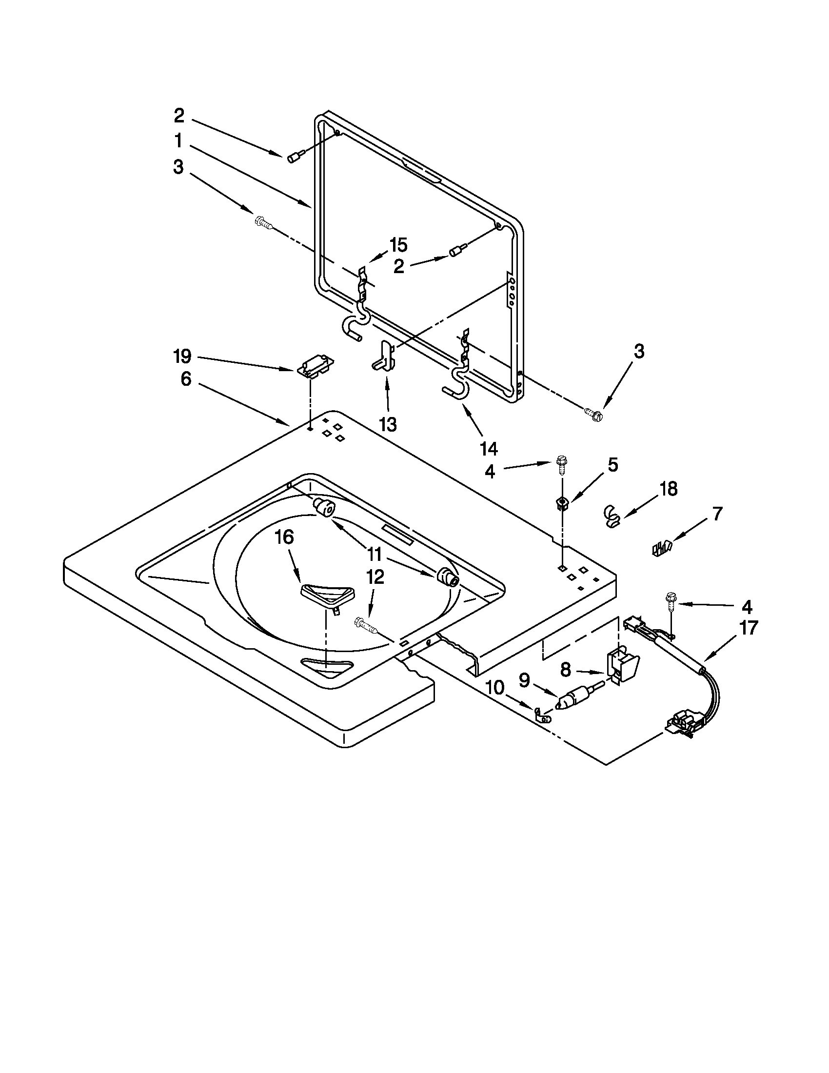 WASHER TOP AND LID PARTS