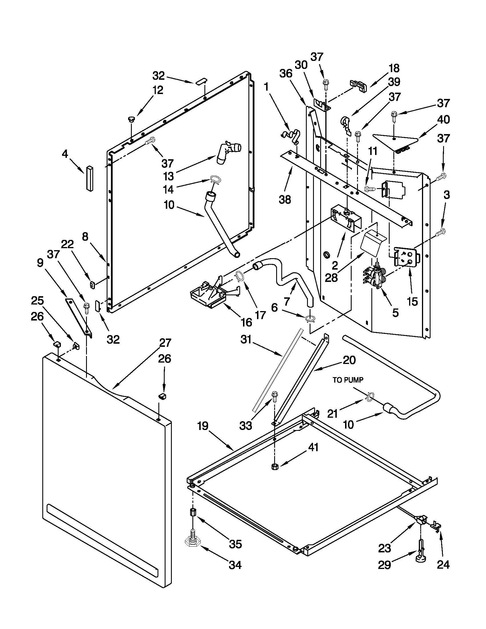 Washer cabinet parts
