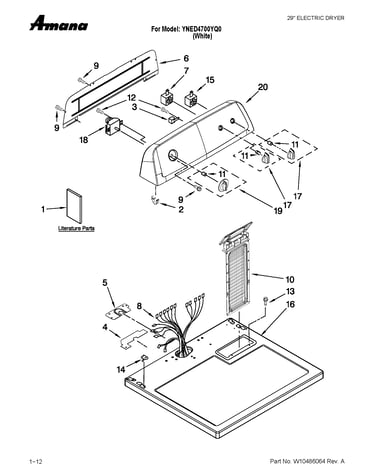 Top and console parts