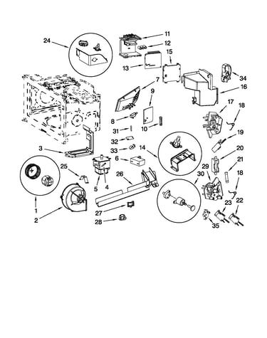 Interior and air flow parts