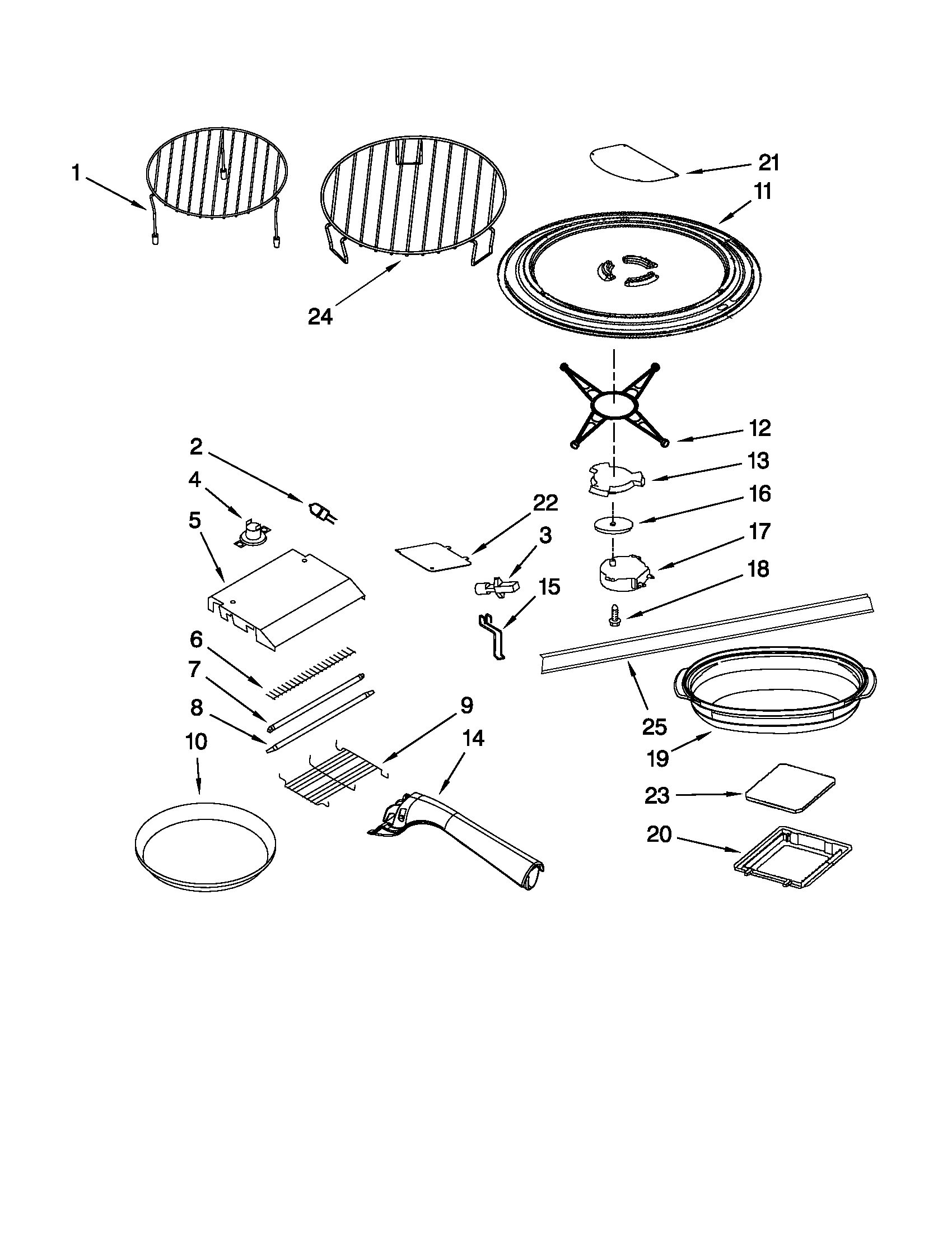Rack and turntable parts