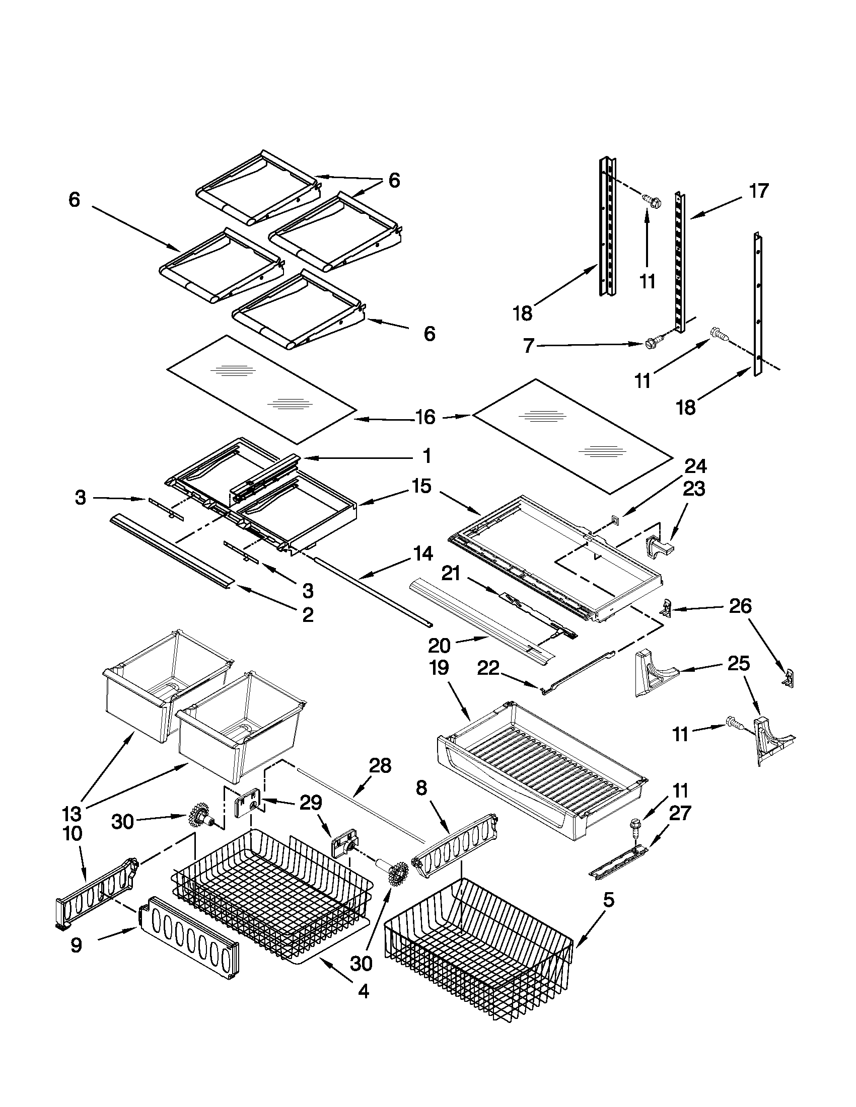 Shelf parts