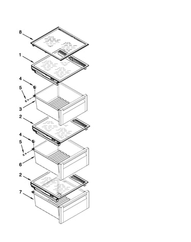 Refrigerator shelf parts