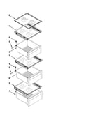 Refrigerator shelf parts
