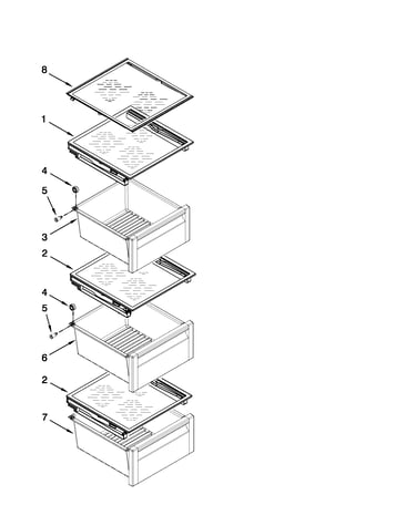 Refrigerator shelf parts