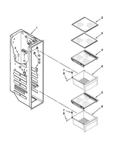 Freezer liner parts