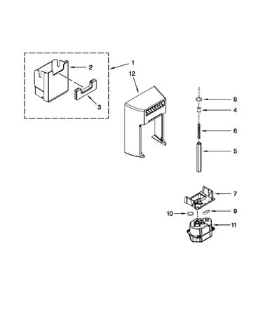 Motor and ice container parts
