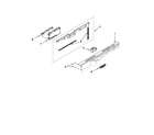 Whirlpool WDT770PAYW1 control panel and latch parts diagram
