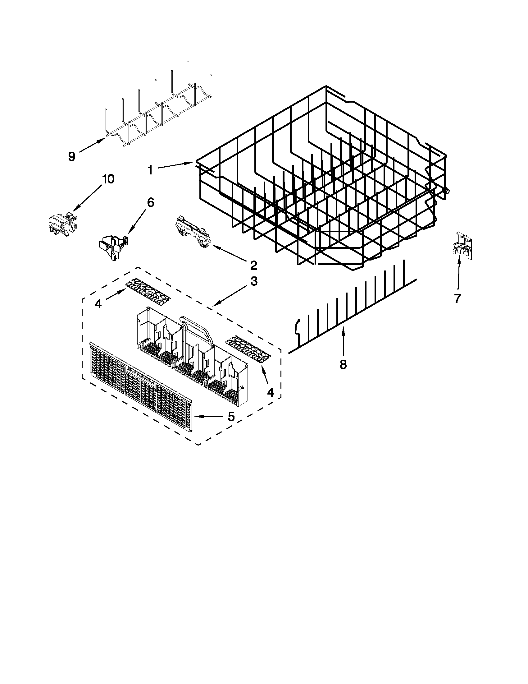 Lower rack parts