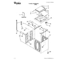 Whirlpool 3LWTW5550YW0 top and cabinet parts diagram