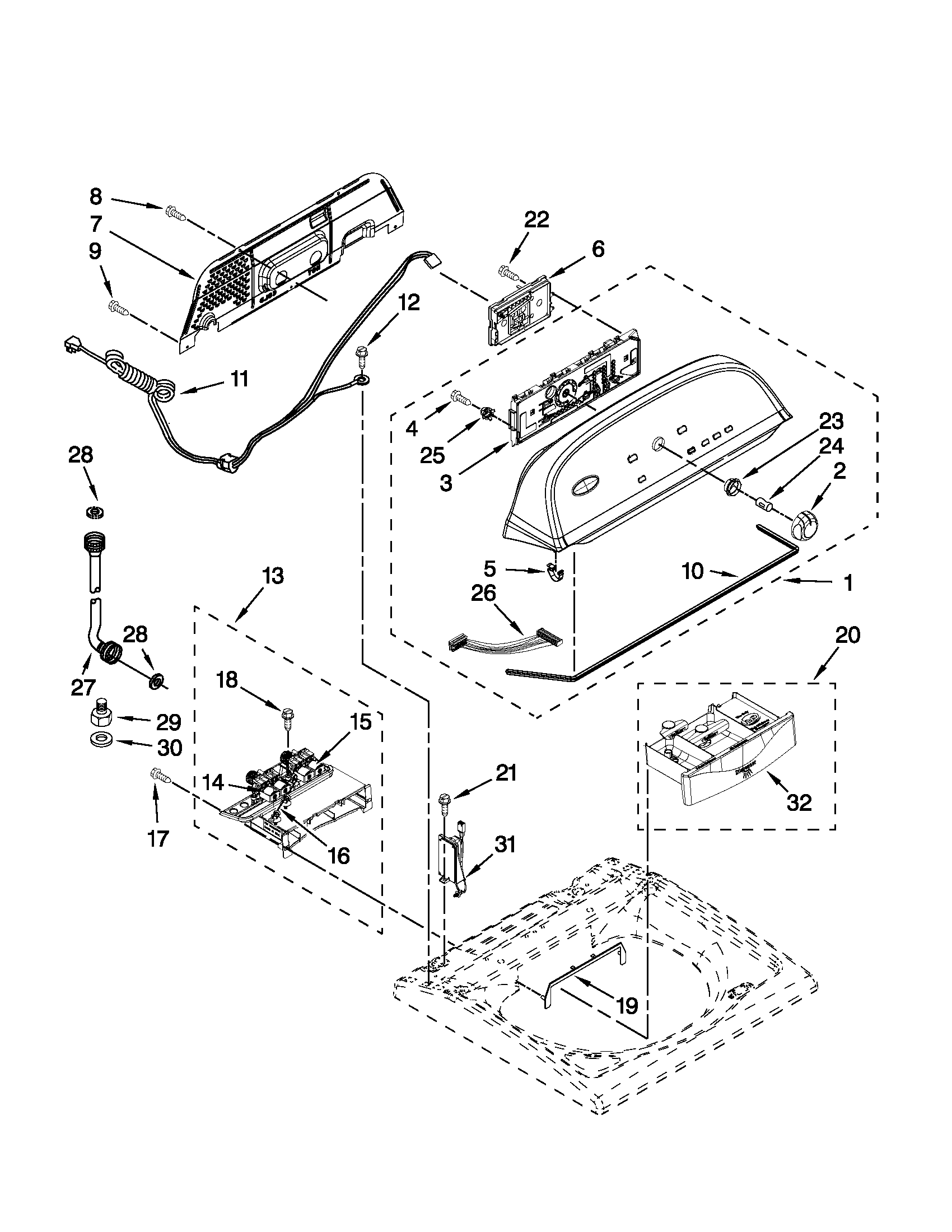 Console and dispenser parts