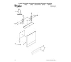 Whirlpool WDF310PAAB0 door and panel parts diagram