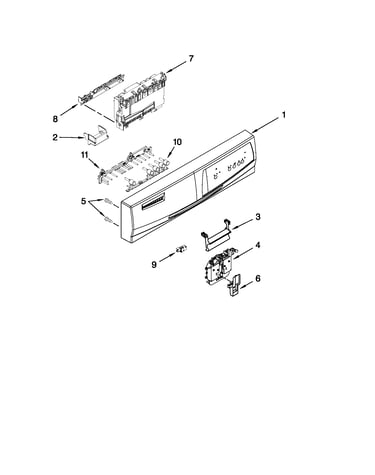 Control panel and latch parts