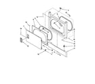 Whirlpool WGT3300XQ1 dryer front panel and door parts diagram