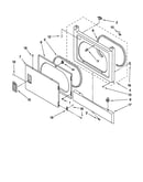 Dryer front panel and door parts