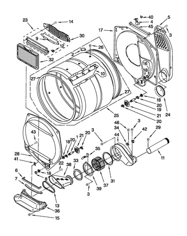 Dryer bulkhead parts