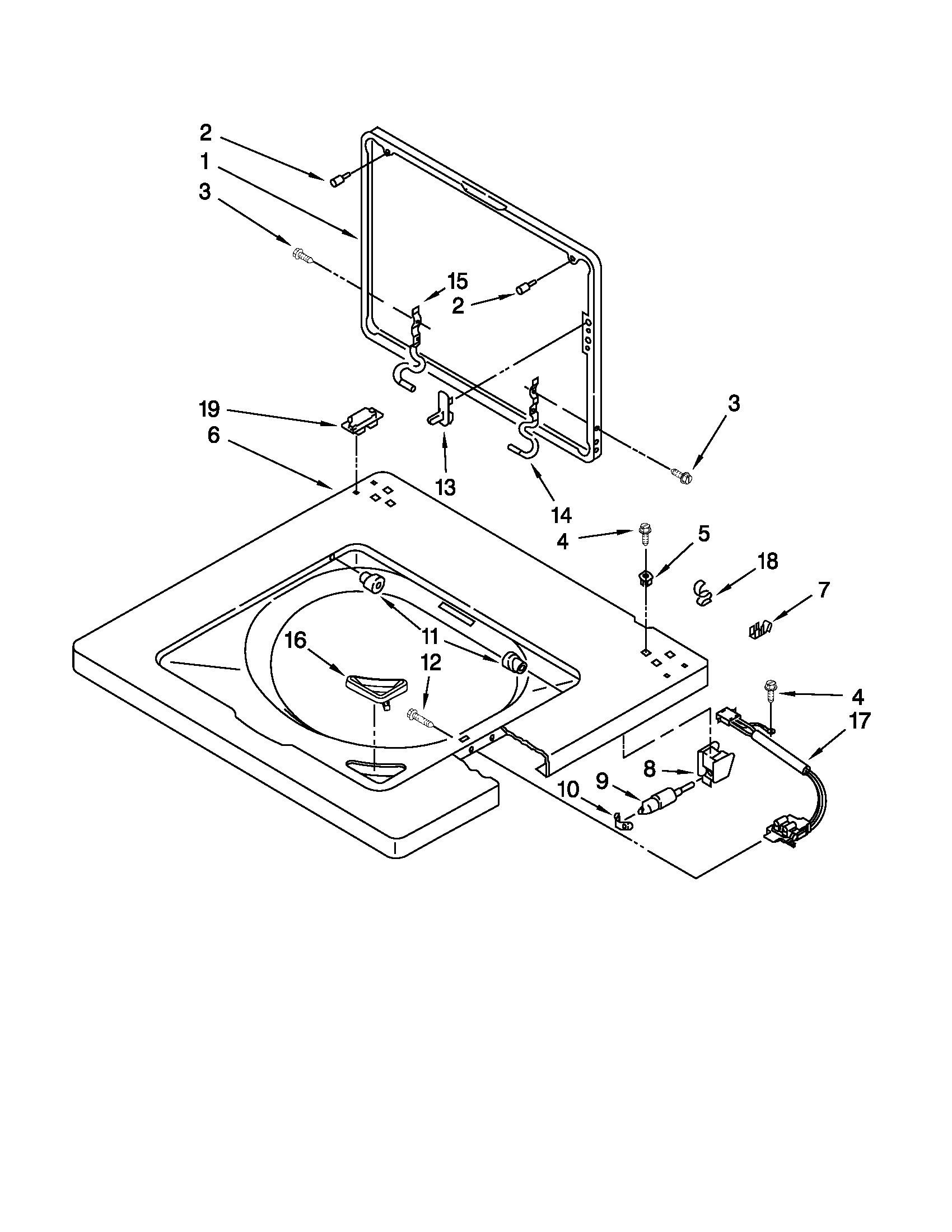 WASHER TOP AND LID PARTS
