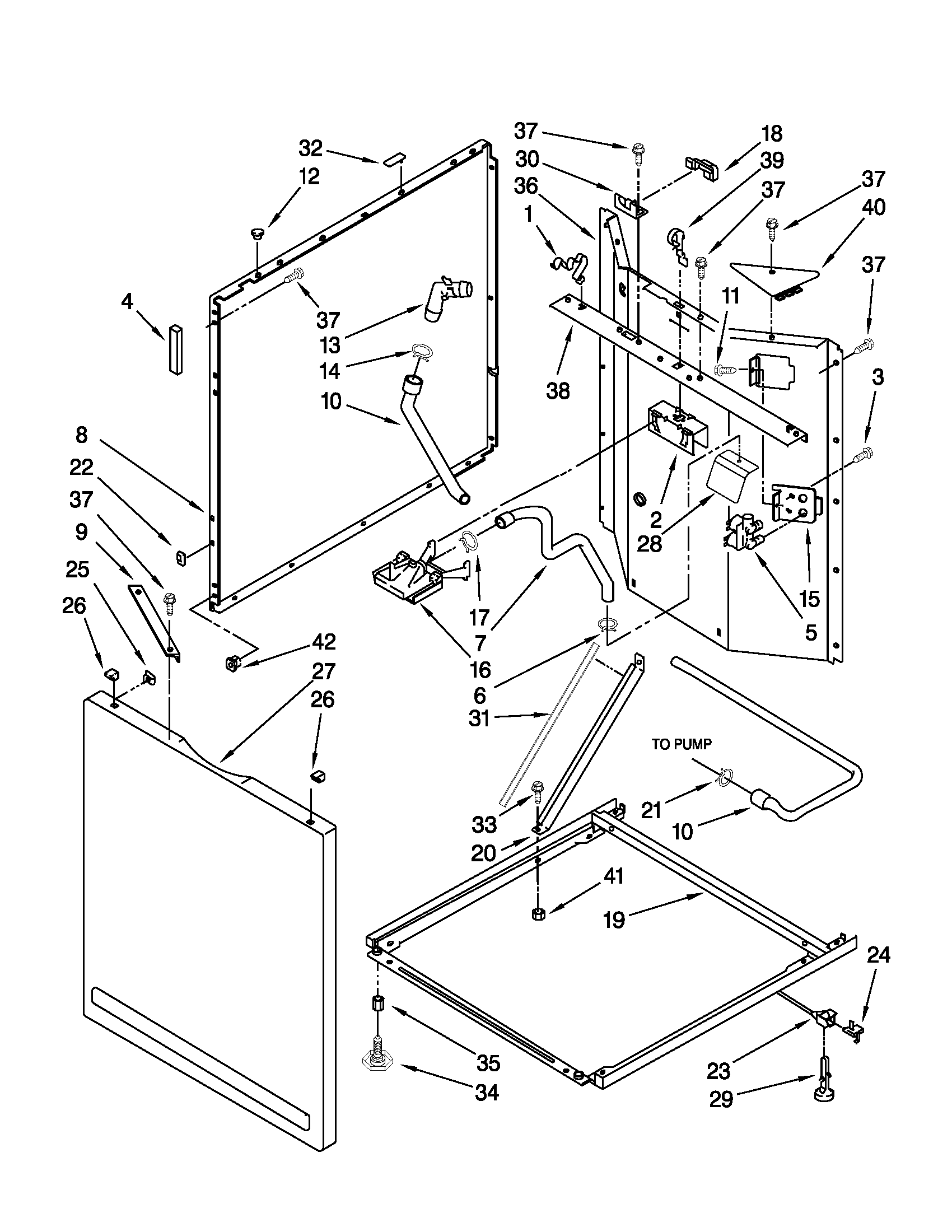 WASHER CABINET PARTS