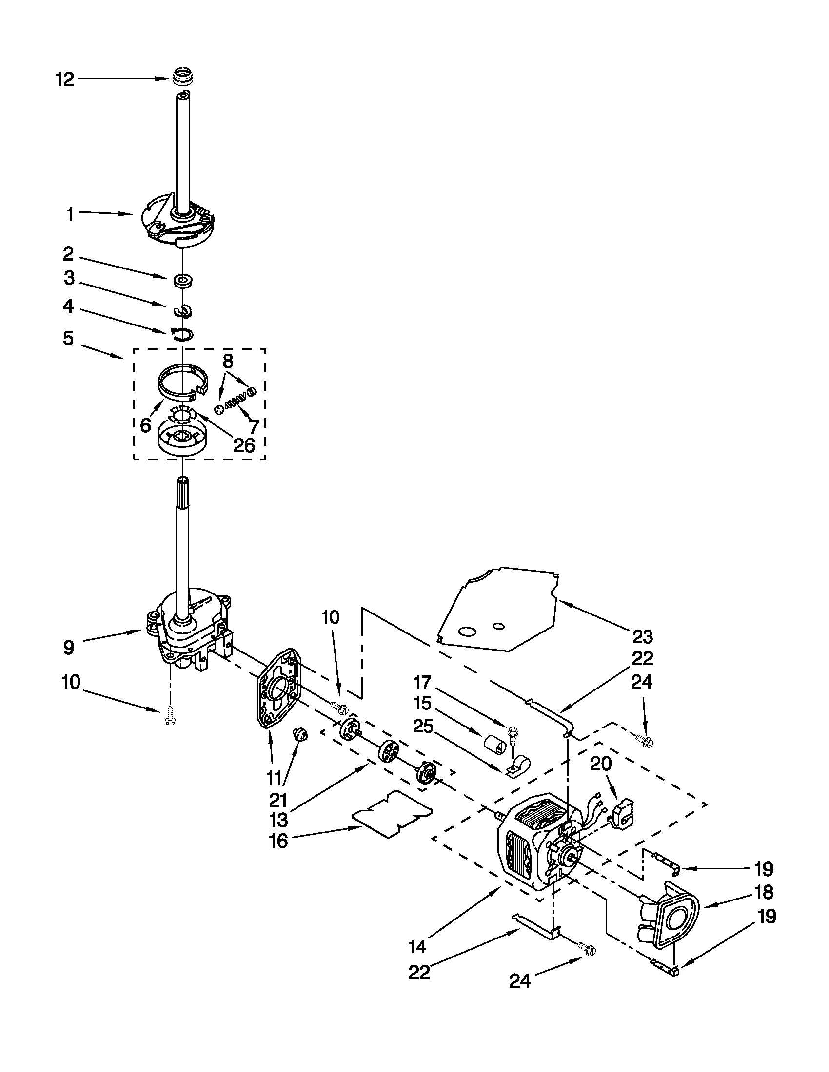 BRAKE, CLUTCH, GEARCASE, MOTOR AND PUMP PARTS