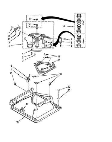 Machine base parts