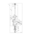 Whirlpool WGT3300XQ1 brake and drive tube parts diagram