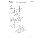 Whirlpool 7WDT770PAYW2 door and panel parts diagram