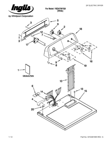 Top and console parts