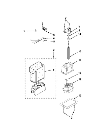 Motor and ice container parts
