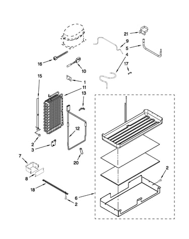 Lower unit and tube parts