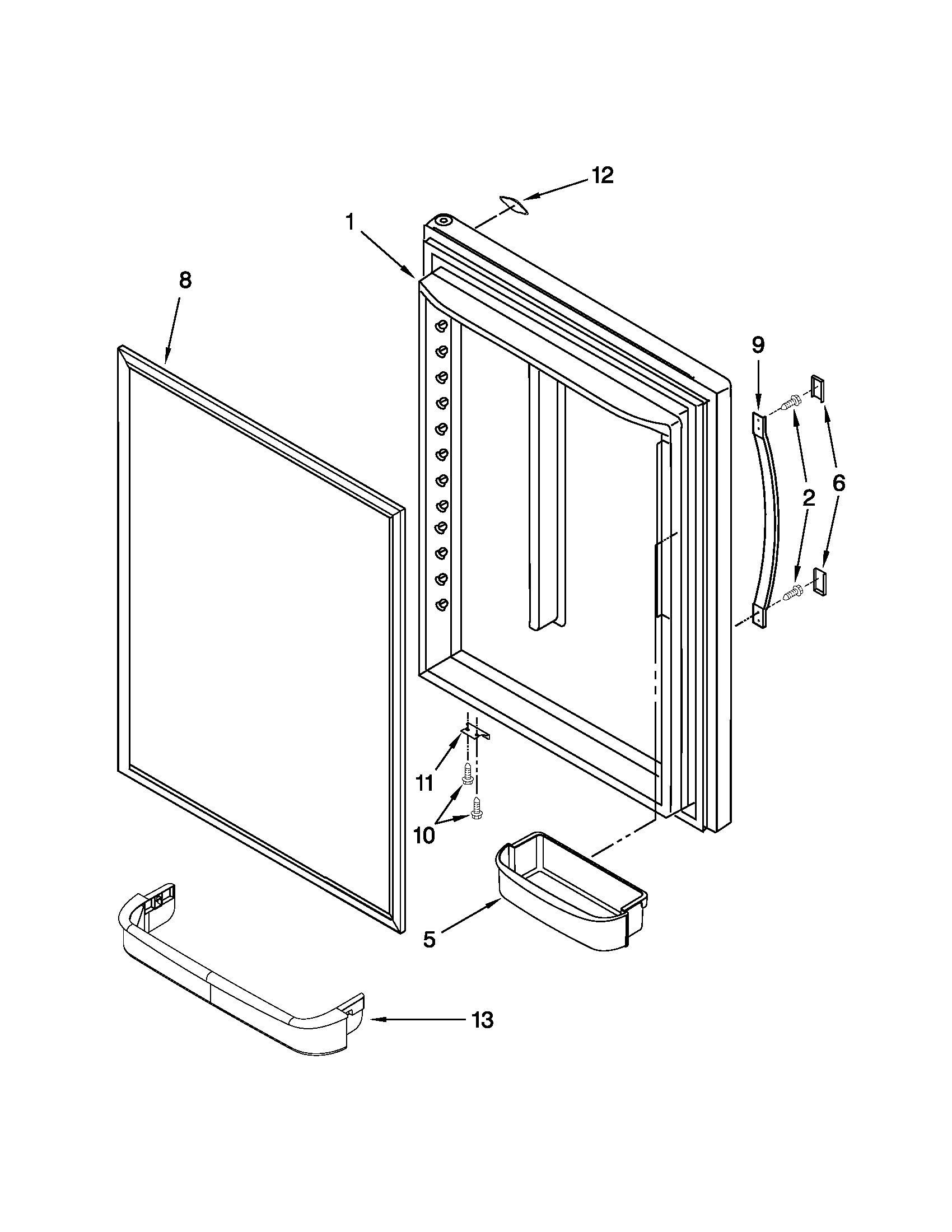 Refrigerator door parts