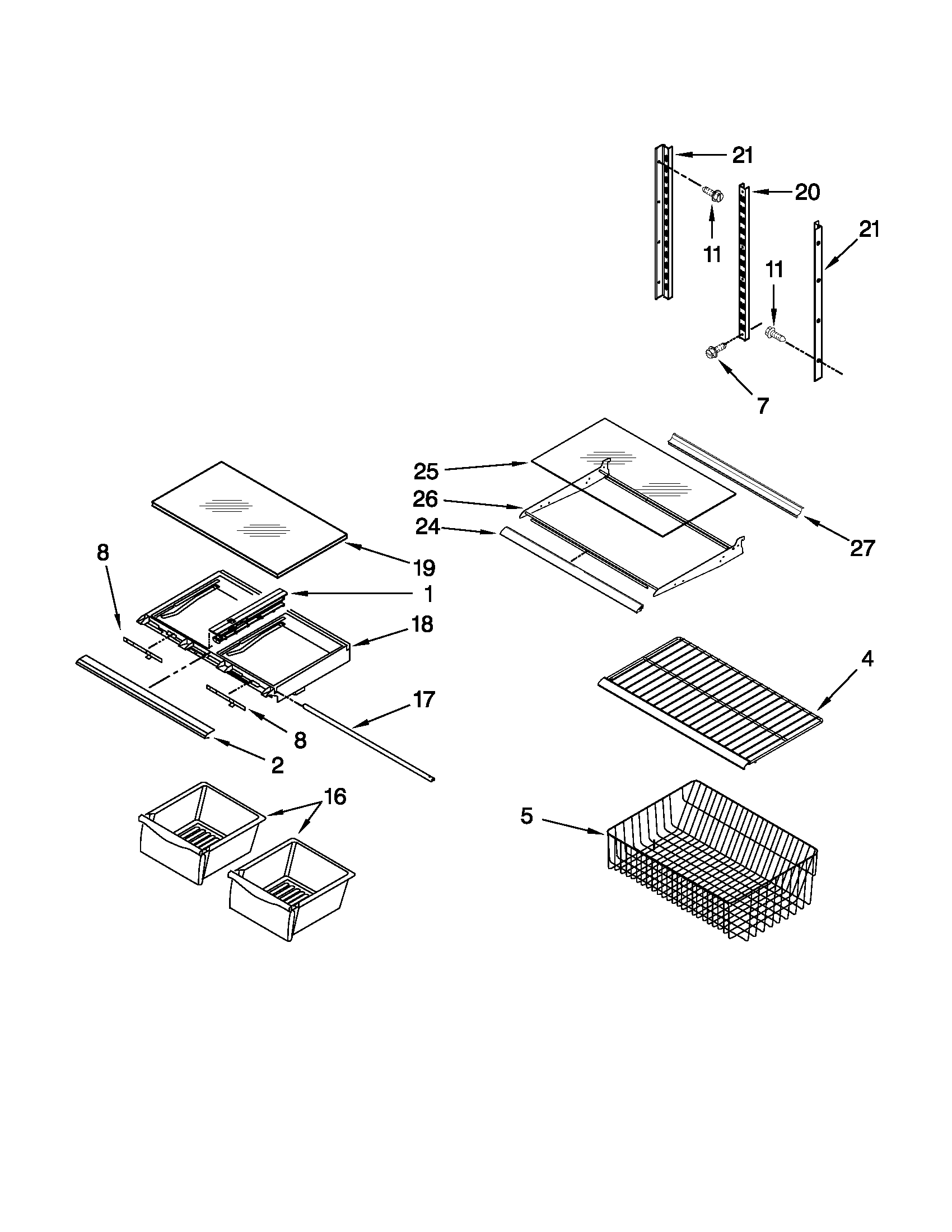 Shelf parts