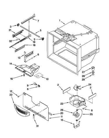 Freezer liner parts