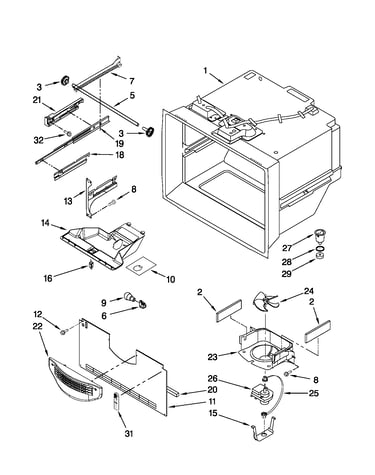 Freezer liner parts