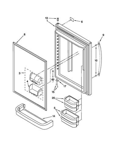 Refrigerator door parts