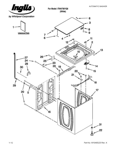 Top and cabinet parts