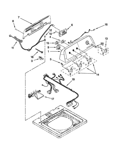 Controls and water inlet parts