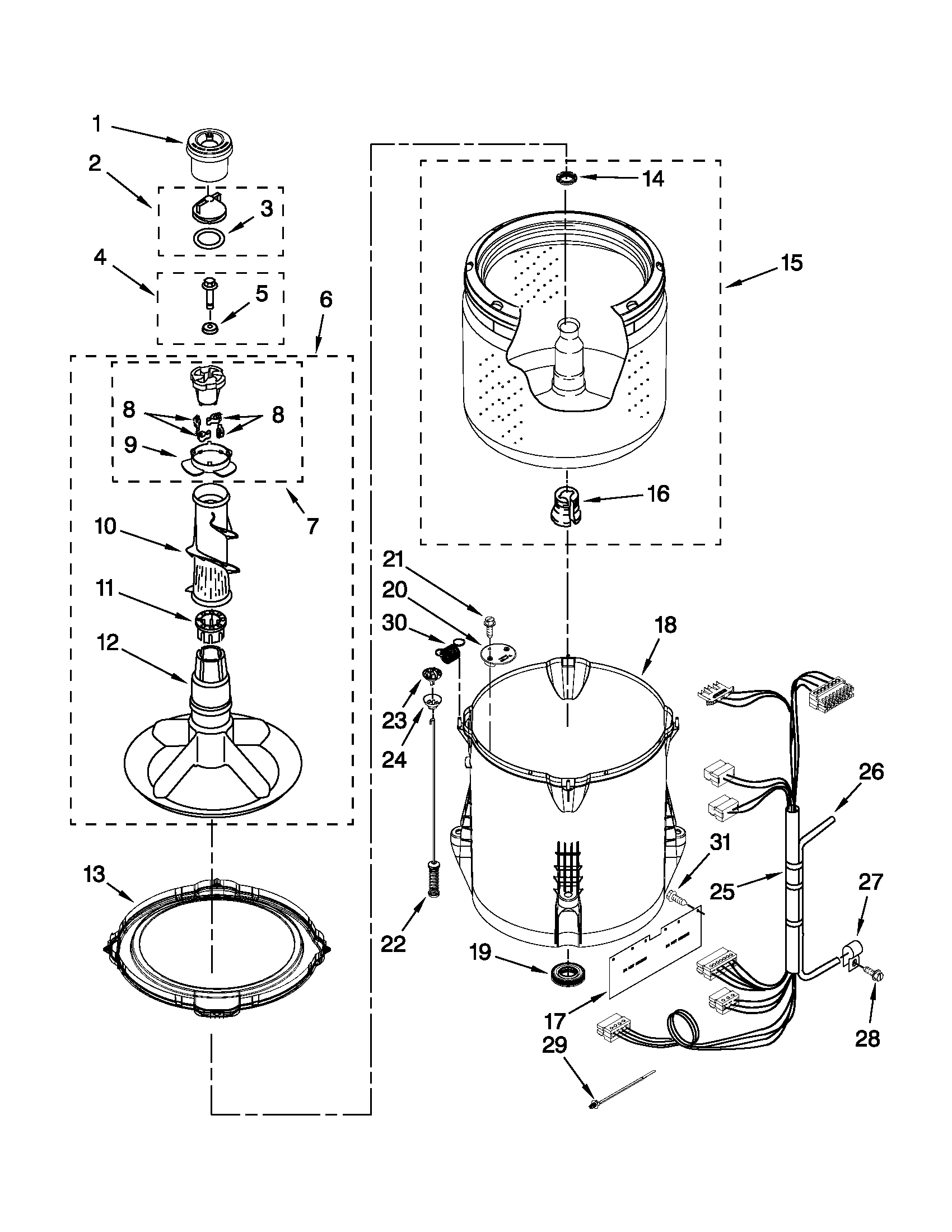 BASKET AND TUB PARTS