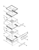 Refrigerator shelf parts
