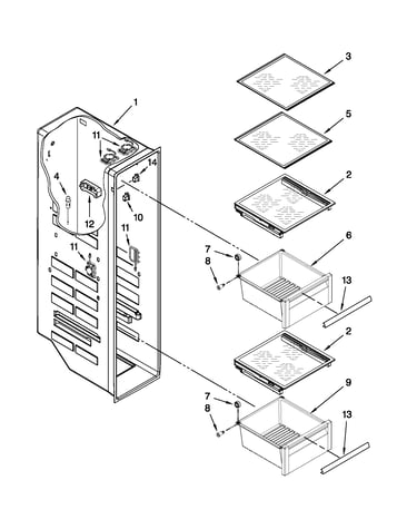 Freezer liner parts