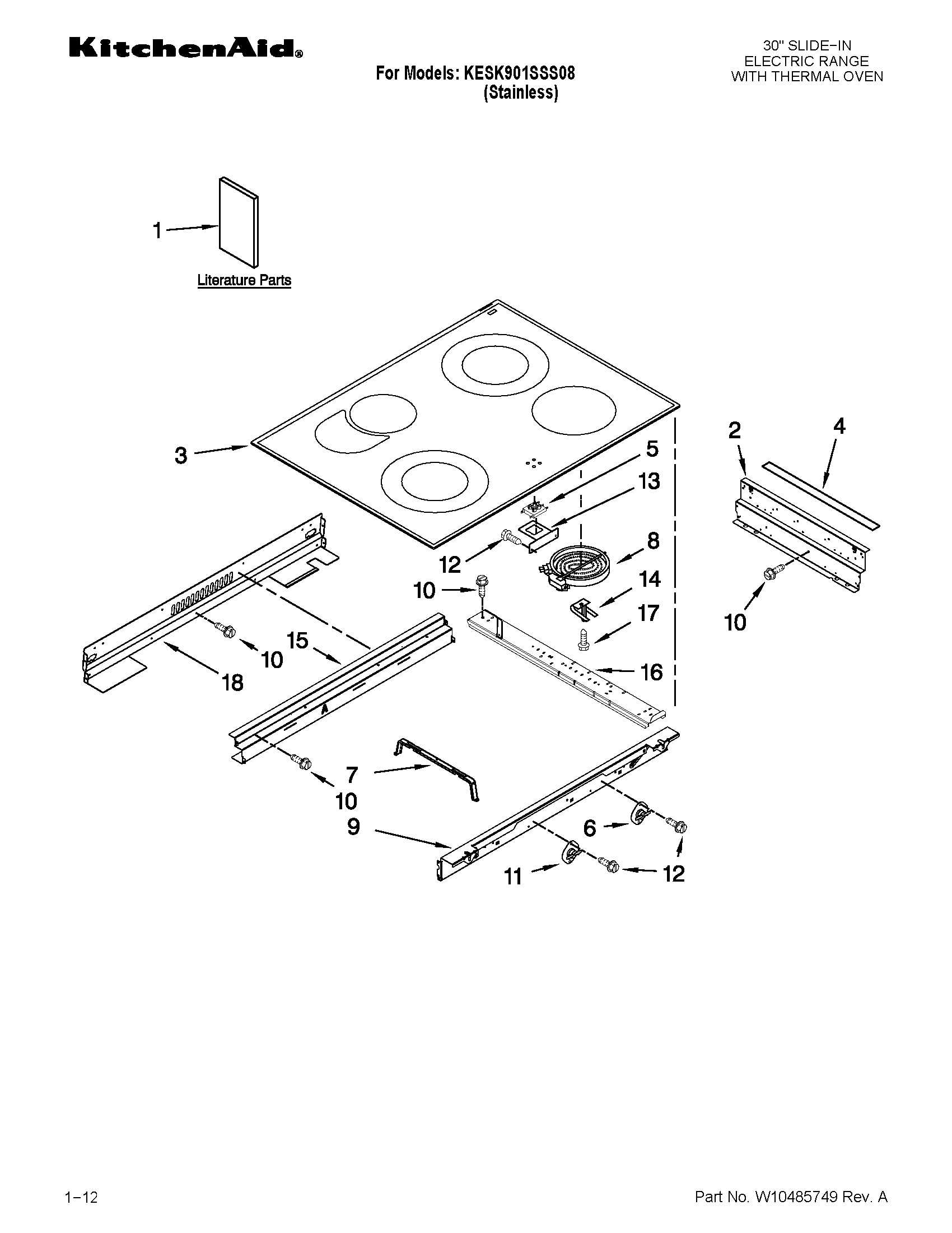 Cooktop parts