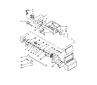 Maytag MSD2573VEW00 motor and ice container parts diagram