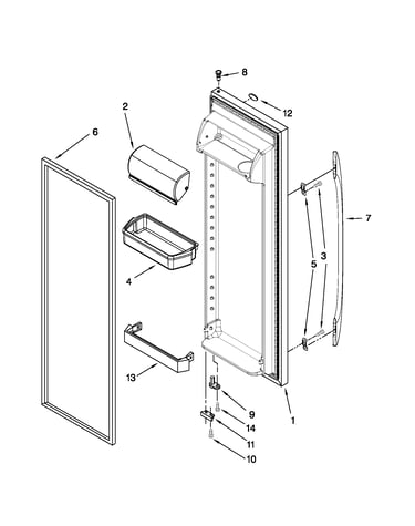 Refrigerator door parts