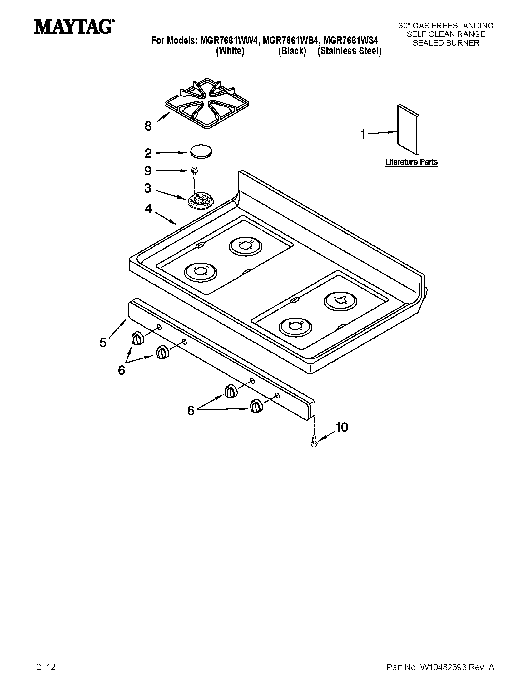 Cooktop parts