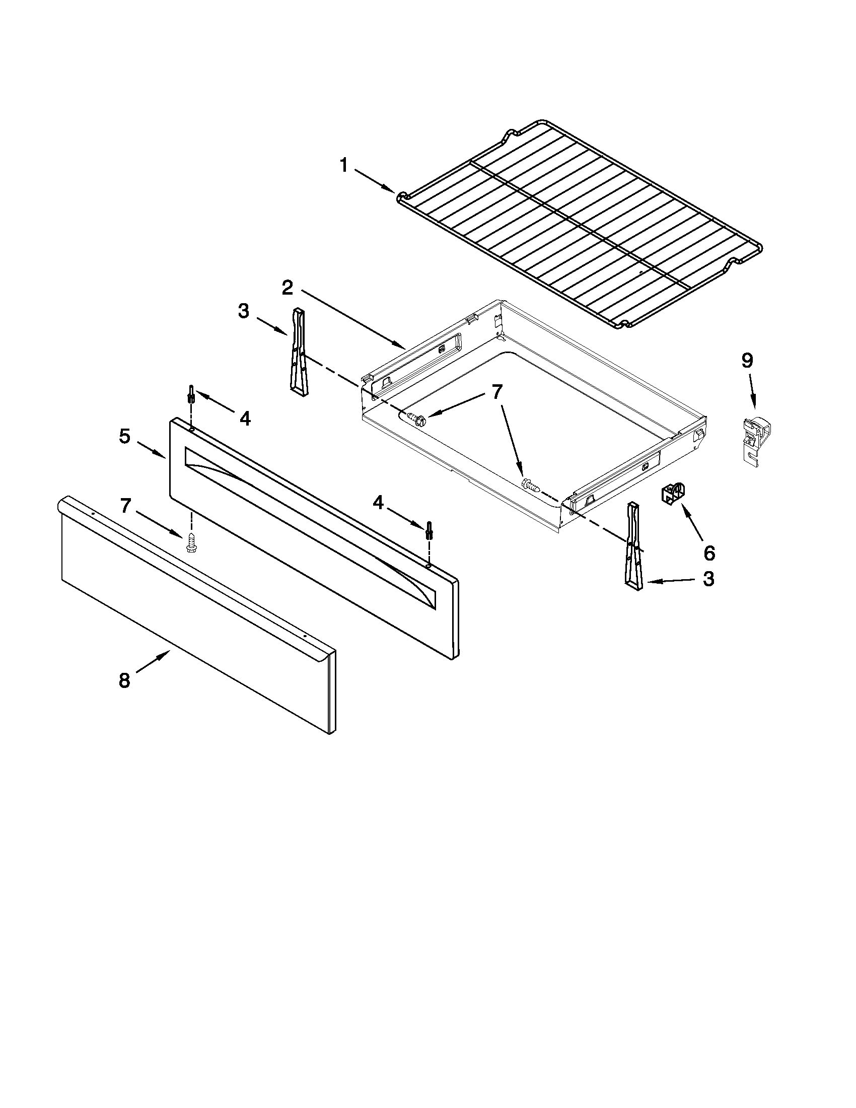 Drawer & broiler parts