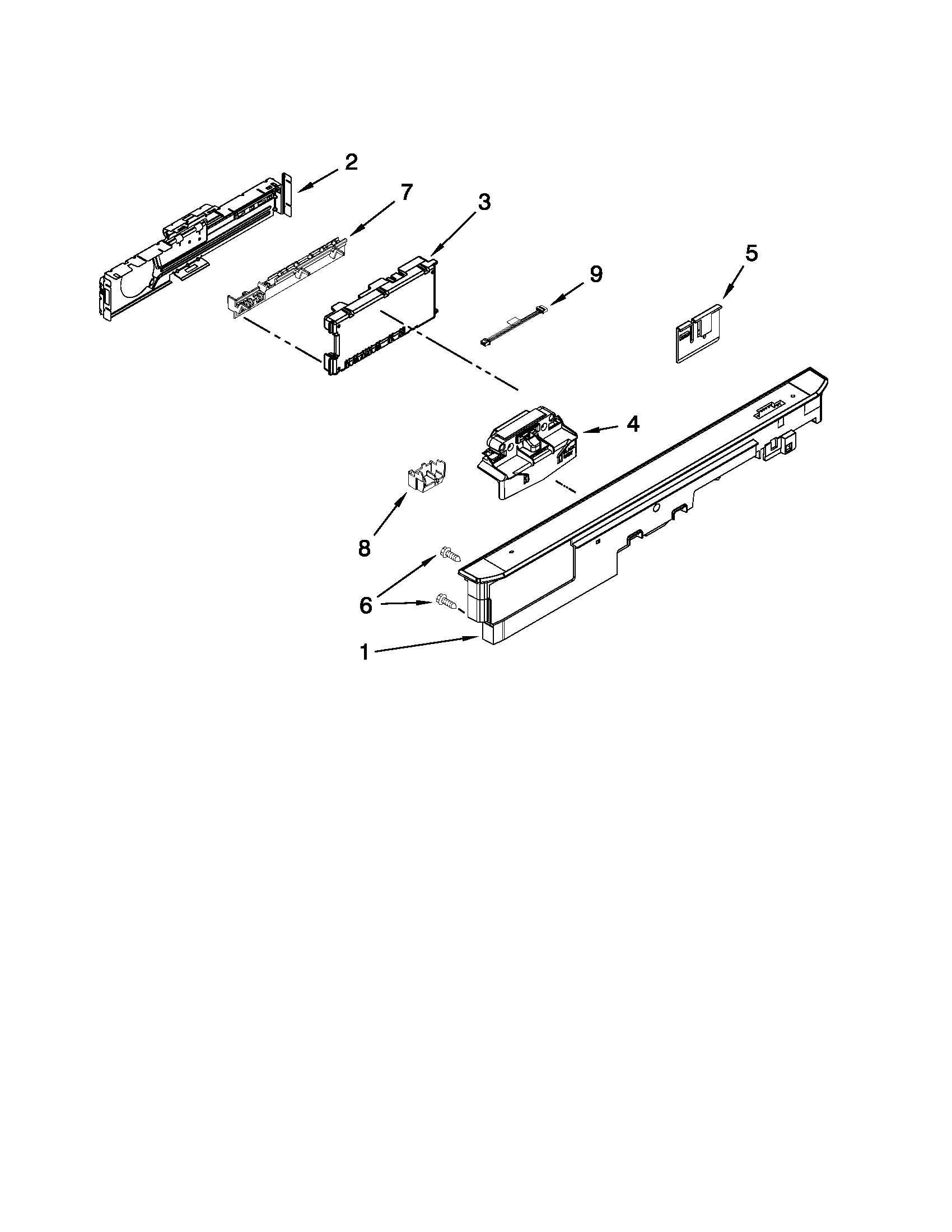 CONTROL PANEL AND LATCH PARTS