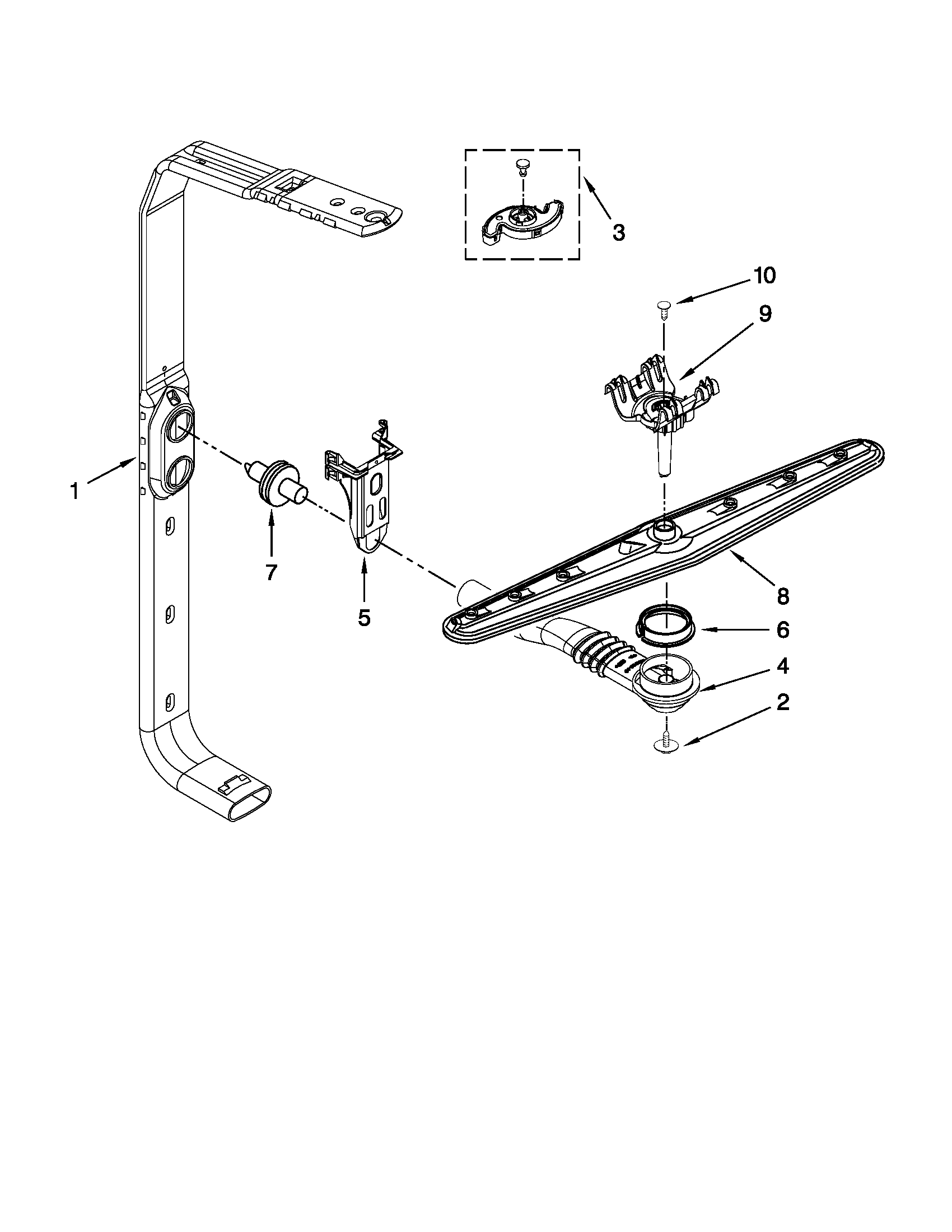UPPER WASH AND RINSE PARTS