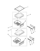Refrigerator shelf parts