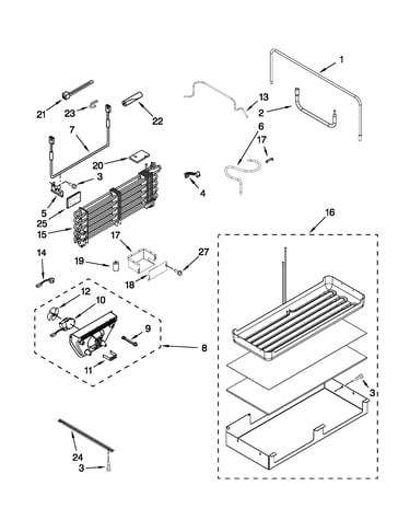Lower unit and tube parts