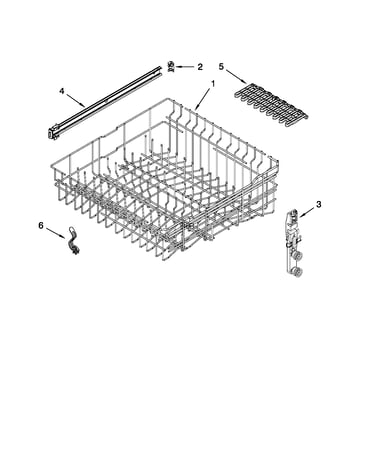 Upper rack and track parts