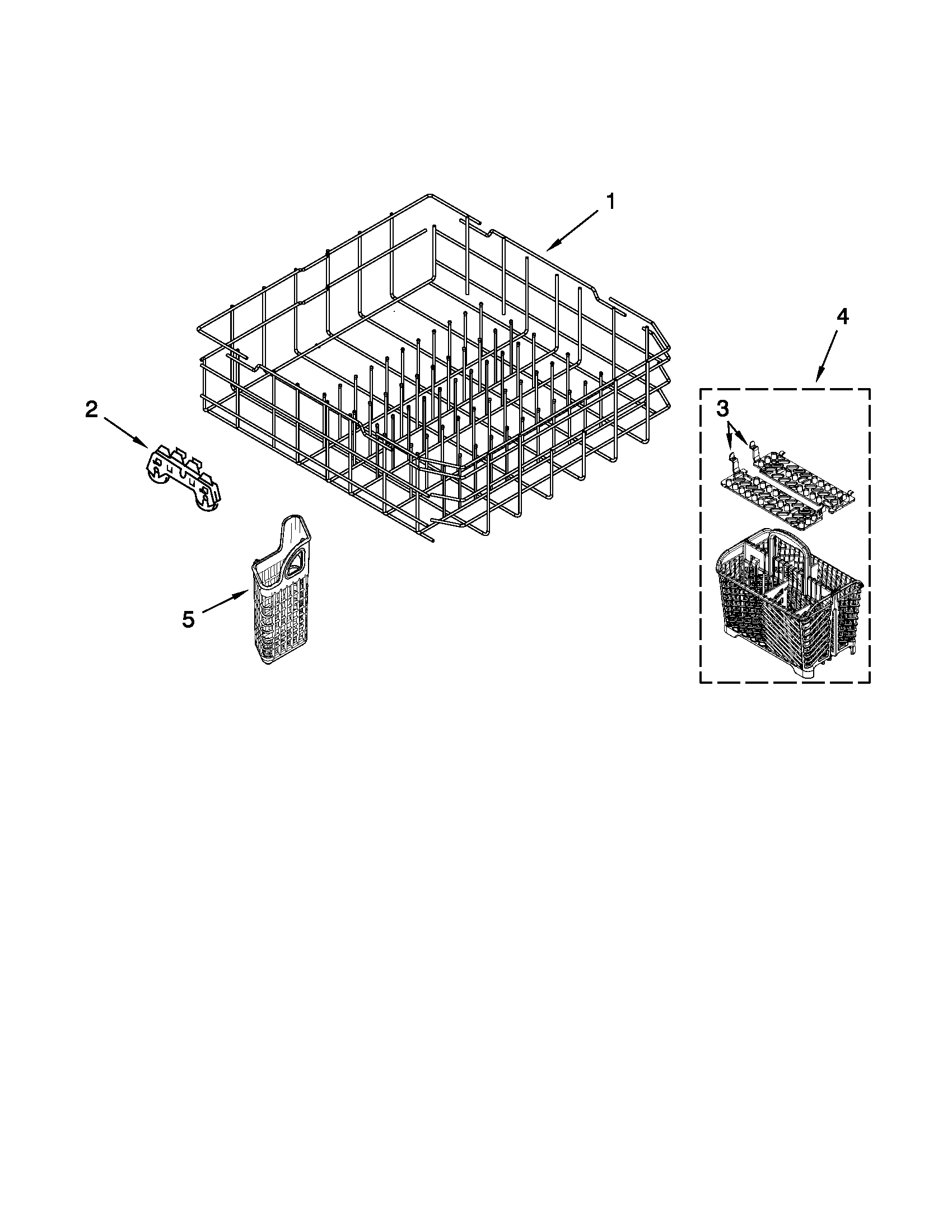 Lower rack parts
